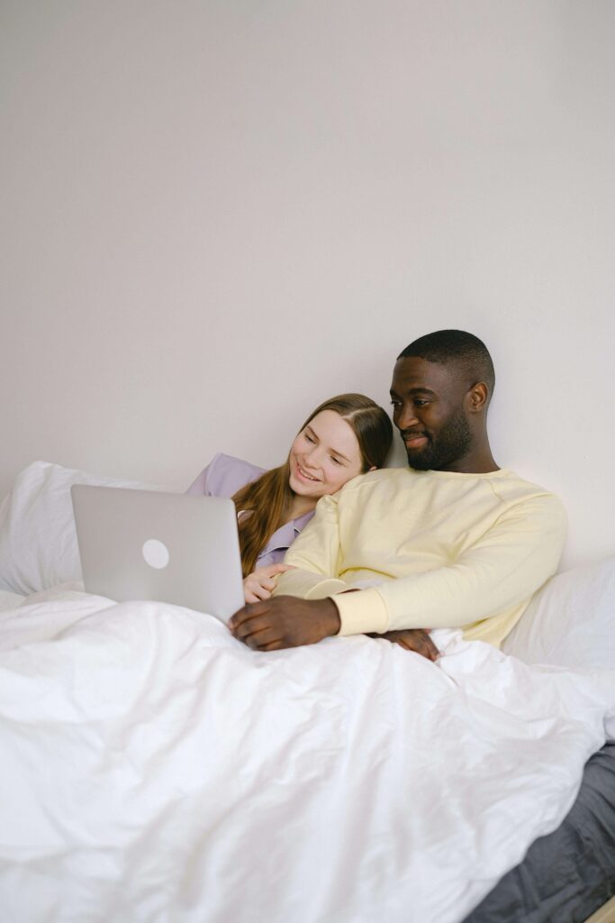 Couple attending virtual counseling session with licensed therapist in Colorado