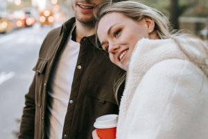 Couple sitting together on a date after learning to reconnect with marriage therapy Colorado