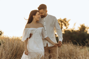 Partner's spending time in nature as their couples therapist in Edmond encouraged.