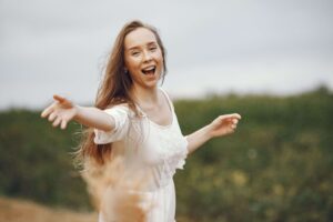 Person leaving their anxiety behinds after brainspotting intensive near me