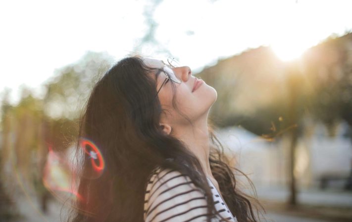 Profile of a person gazing in to the sky as they contemplate starting individual counseling okc.